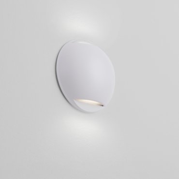 Nova Luce Passo - applique murale extérieure - Ø 12 x 4 cm - 4W LED inclus - IP65 - blanc sablé