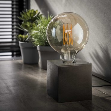 MODÈLE D’EXPOSITION - Vico Block - lampe à poser - 10 cm - nickel noir