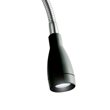 Searchlight Flexy - applique murale avec interrupteur - 7 x 29 cm - 1W LED inclus - chrome et noir