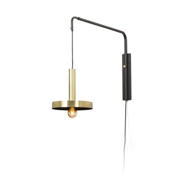 Faro Whizz - applique murale - 120 x 25 x 50 cm - or satiné et noir