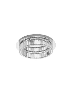 Nova Luce Aurelia - plafonnier - Ø 50 x 12 cm - 29W LED dimmable inclus - chrome