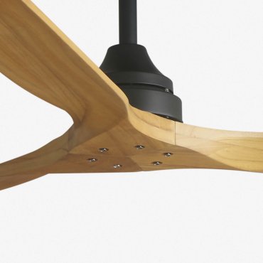 Faro Alo L - ventilateur de plafond - Ø 152 cm - noir mat et pin