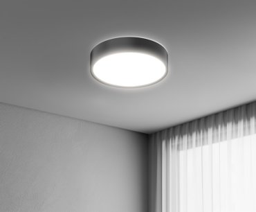 Century Italia Blanca Luxe - plafonnier - Ø 40 x 7 cm - 24W LED inclus - noir