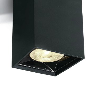MODÈLE D’EXPOSITION - ONE Light Mirror Square Boxes - spot en saillie 1L - 4,9 x 4,9 x 8,2 cm - 6W LED inclus - noir