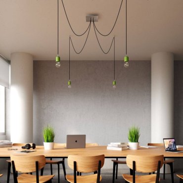 Creative Cables - Rose-One Rosace de plafond carrée pour 4 points lumineux - 20 x 20 x 3,5 cm - blanc