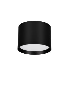 Nova Luce Ziaza - plafonnier - Ø 12 x 8,6 cm - 17W LED inclus - noir sablé