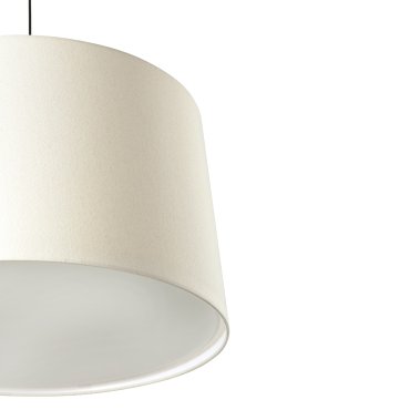 Faro Windsor S - lampe suspendue - Ø 64 x 37,5 cm - noir mat et lino