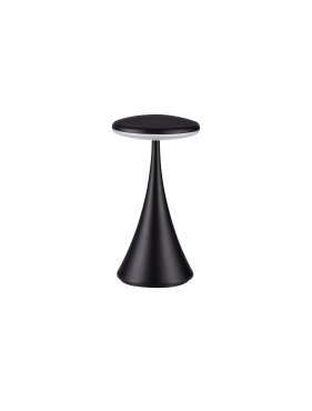 Nova Luce Elbo - lampe de table rechargeable pour extérieur - Ø 9 x 17 cm - 2W dimmable LED inclus - IP54 - noir sablé