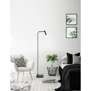 Nova Luce Sicily - lampadaire - 150 cm - 3W LED inclus - noir