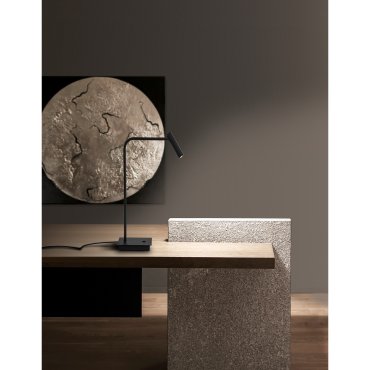 Nova Luce Sicily - lampe à poser avec interrupteur - 30 x 17 x 55 cm - 3W LED inclus - noir