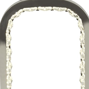 Searchlight Aura - lampe de table - 30 x 20 x 57 cm - 6W LED dimmable inclus - noir et chrome