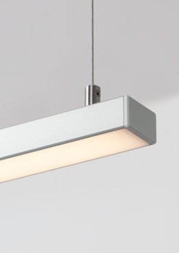 KLUS Glaza-ll - Profilé LED - 2,62 x 1,62 cm - argent anodisé