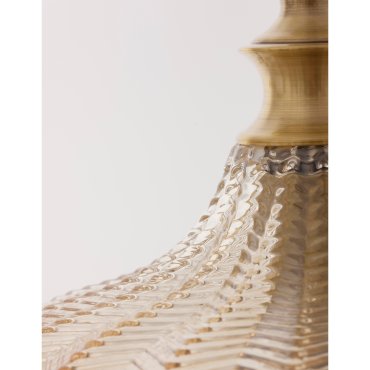 Nova Luce Loni - lampe suspendue - Ø 24 x 120 cm - champagne