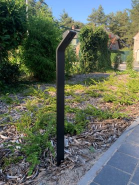 Artdelight Koloa - lampe de jardin - 11 x 6 x 80 cm - 6W LED inclus - IP54 - noir
