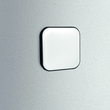 Century Italia Simply - lampe murale/plafonnier - 15 x 6,2 x 15 cm - 16W LED inclus - IP65 - noir
