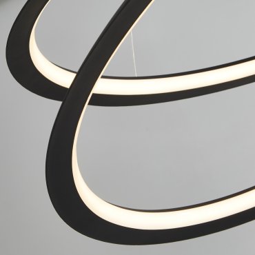 Searchlight Swirl - lampe suspendue - 61 x 60 x 120 cm - 43W LED dimmable inclus - sable noir et blanc