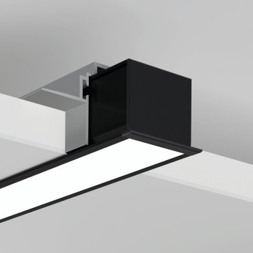 Klus Lokom - profilé LED encastré - 3,02 x 2,45 cm - noir