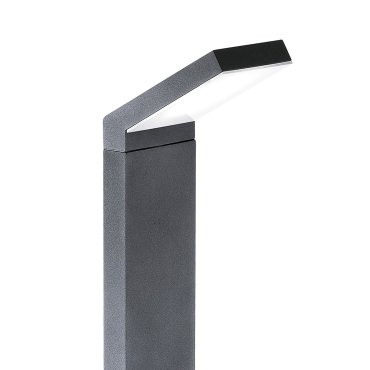 Nova Luce Park - lampe de jardin - 12 x 12 x 80 cm - 6W LED inclus - IP54 - gris foncé
