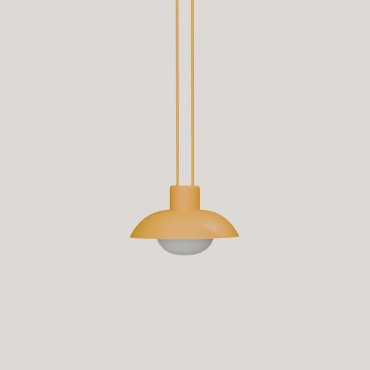 New Garden Syros - lampe suspendue à batterie rechargeable avec télécommande - Ø 20 x 9,5 cm - 9W dimmable LED inclus - IP54 - jaune moutarde