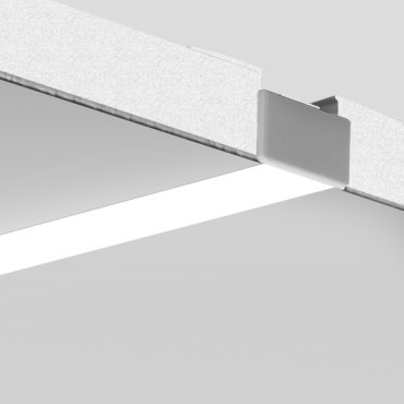 KLUS Giza-ll-t - profilé LED encastré pour plaque de plâtre de 16mm - largeur de fenêtre 2,6 cm - aluminium