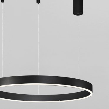Nova Luce Motif - lampe suspendue - Ø 60 x 120 cm - 40W LED dimmable inclus - noir sable