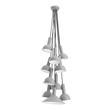 MODÈLE D’EXPOSITION - Nova Luce Ferrara - lampe suspendue - Ø 55 x 180 cm - gris clair