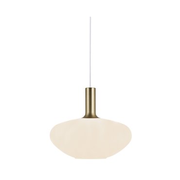 Nordlux Alton - lampe suspendue - Ø 35 x 330 cm - blanc opale et laiton ou noir