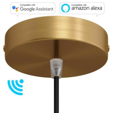 Creative Cables SMART - rosace de plafond avec connexion wifi - Ø 12 x 2,5 cm - bronze brossé