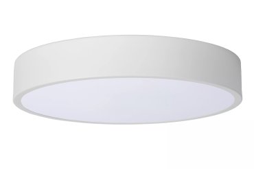 Lucide Unar - plafonnier - Ø 30 x 5 cm - 18W LED dimmable inclus - 3 niveaux de dimmer - blanc