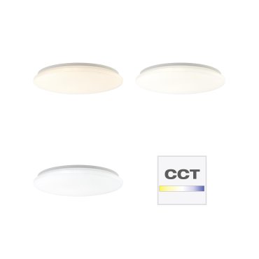 Brilliant Farica Starry - plafonnier avec télécommande - Ø 50 x 8 cm - 36W LED dimmable inclus avec couleur de lumière réglable - blanc