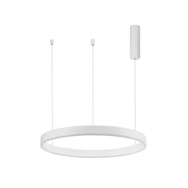 Nova Luce Motif - lampe suspendue - Ø 60 x 120 cm - 40W LED dimmable inclus - blanc sable