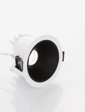 Nova Luce Brady - spot encastré - Ø 10 x 7,5 cm - Ø 90 mm encastré - 10W LED inclus - IP67- blanc avec noir