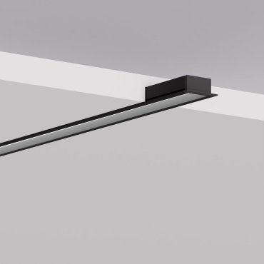 Klus MICRO-30DEG-K - profil LED encastré avec angle lumineux incliné de 30 degrés - 2,64 x 1,12 cm - noir