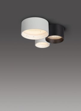 VK Lighting Mos - plafonnier extérieur - Ø 18,5 x 8 cm - 17W LED incl. - IP44 - noir