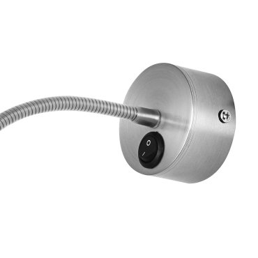Nova Luce Flex - applique murale avec interrupteur - Ø 7 x 30 cm - 3W LED inclus - chrome