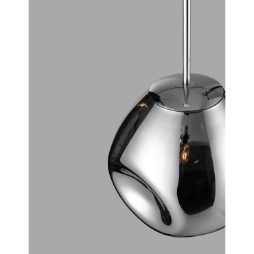 Nova Luce Lava - lampe suspendue - Ø 25 x 120 cm - chrome