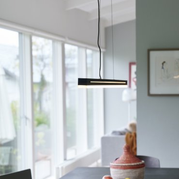 Nordlux Skylar - lampe suspendue - 115 x 212 cm - fonction Moodmaker à 3 niveaux - 25W LED inclus - noir