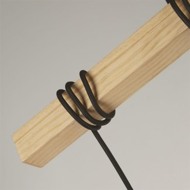Searchlight Woody - lampe suspendue - 100 x 150 cm - noir et brun