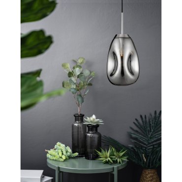 Nova Luce Lava - lampe suspendue - Ø 22 x 120 cm - chrome