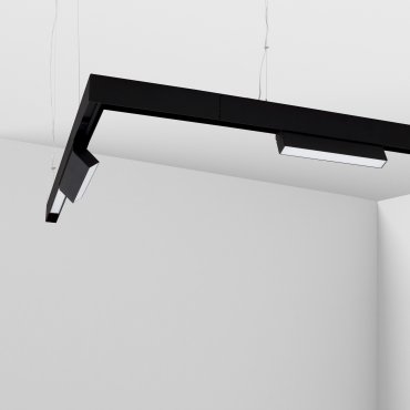 Nova Luce Q-Connecteur pour profilé magnétique en saillie/pendante - 30 x 30 x 7,5 cm - noir