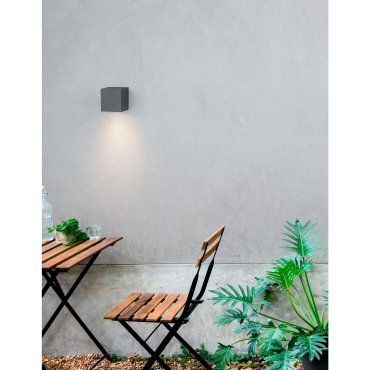 Nova Luce Nero - Applique d'extérieur - 6,7 x 8 x 8 cm - IP54 - gris foncé