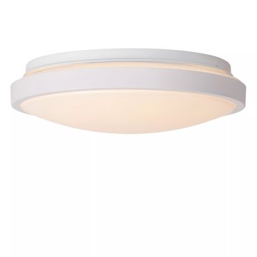 Lucide Dasher - plafonnier - Ø 29,3 x 8,5 cm - 12W LED inclus - IP44 - blanc