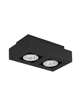 Nova Luce Robin - spot en saillie - 25 x 14,5 x 8,6 cm - noir