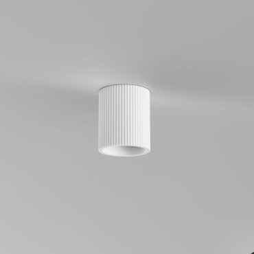 Artdelight Toulouse – plafonnier – Ø 11 x 13 cm – blanc strié