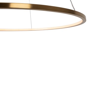 Maxlight Queen - lampe suspendue - Ø 50 x 150 cm - 19W LED inclus - or brossé