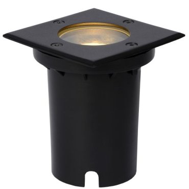 Lucide Biltin square - spot extérieur au sol - 108 mm x 108 mm - 104 mm encastré - IP67 - noir