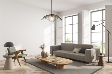 Searchlight Parachute - lampe suspendue - Ø 53 x 150 cm - noir
