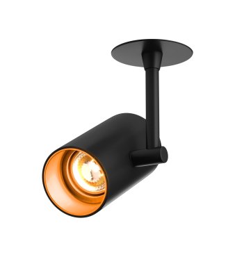 Zuma Line Tori SL 1 Next - spot avec rosace en saillie et encastrée - 13 x 8 x 21,4 cm - noir et or orange