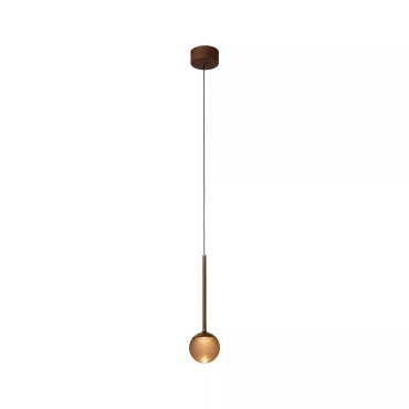 Lucide Calina - suspension - Ø 9,9 x 169,7 cm - LED dimmable 7W incluse - couleur de lumière réglable - café
