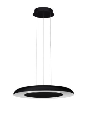 Nova Luce Epos - lampe suspendue - Ø 60 x 145 cm - 38W dimmable LED inclus - noir sablé et blanc